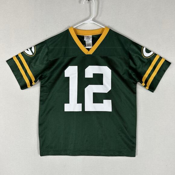 NFL Green Bay Packers Jersey Aaron Rodgers #12 Youth Large Team Apparel Green YL - Picture 1 of 8